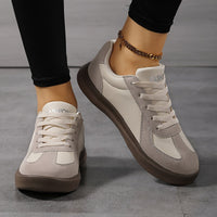 Nevara Women's Casual Sneakers Lace-Up Trainers in White