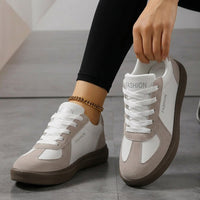 Nevara Women's Casual Sneakers Lace-Up Trainers in White