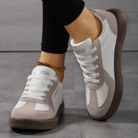 Nevara Women's Casual Sneakers Lace-Up Trainers in White