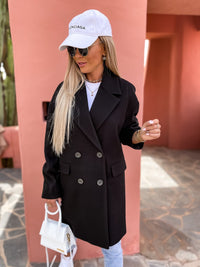 Neve Elegant Blazer with Oversized in Black