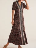 Neve Elegant Maxi Dress with Zip Front