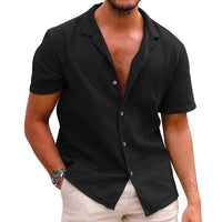 Nico Linen Shirt in Black
