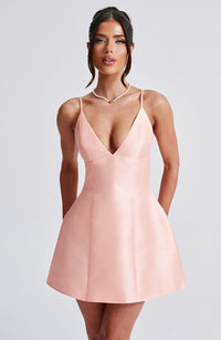 Valentine Mini Dress – Peach