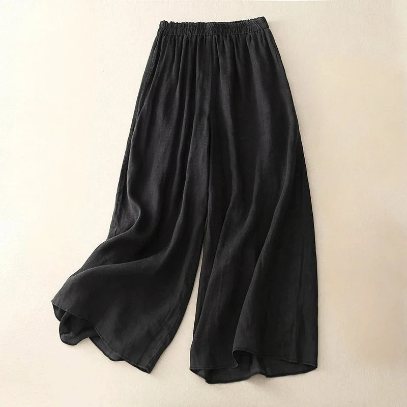 Nicole™ Elegant Loose Waistband Pants in Black