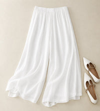 Nicole™ Elegant Loose Waistband Pants in White
