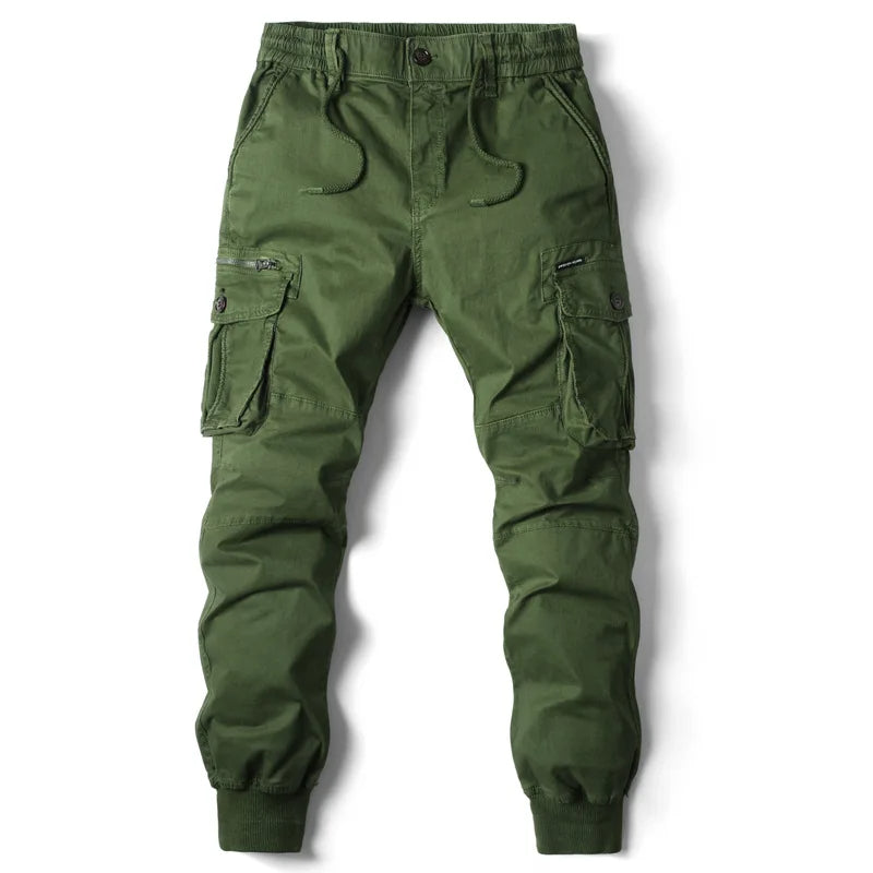 Niel | Men's Multi Pocket Ribbed Cuff Cargo Joggers