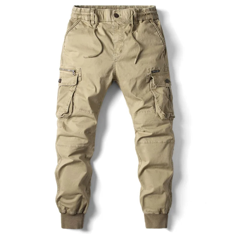 Niel | Men's Multi Pocket Ribbed Cuff Cargo Joggers