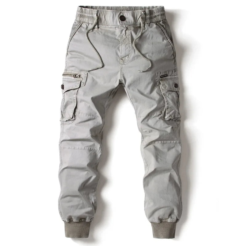 Niel | Men's Multi Pocket Ribbed Cuff Cargo Joggers