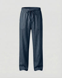 Niels Linen Trousers in Navy
