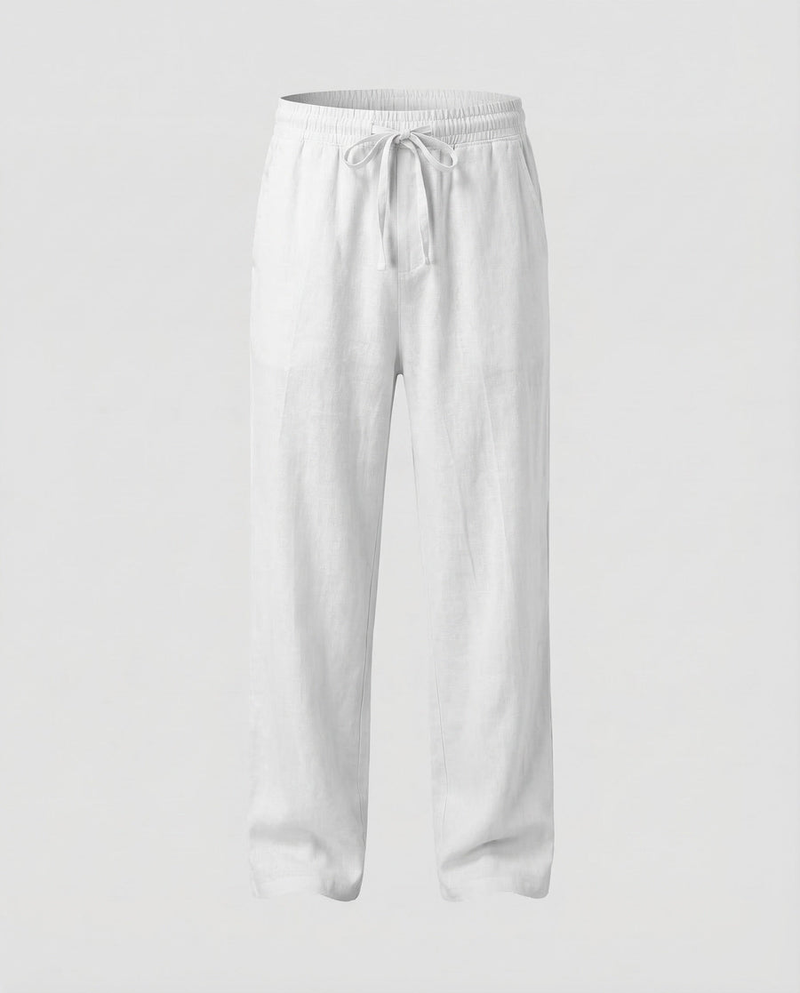 Niels Linen Trousers in White