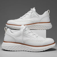 Nimbus Leather Brogue Sneakers in Ivory
