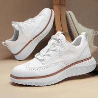 Nimbus Leather Brogue Sneakers in Ivory