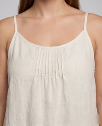 Nina Linen Dress with Pleated