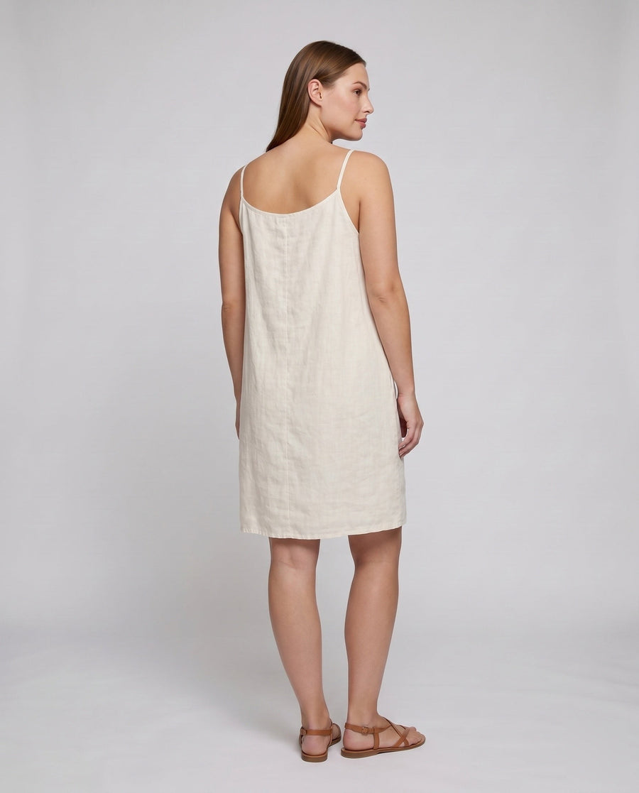 Nina Linen Dress with Pleated