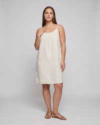 Nina Linen Dress with Pleated