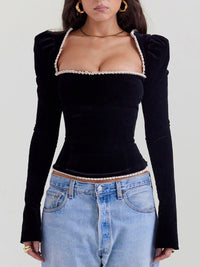 Nina | Velvet Corset in Black