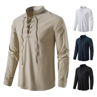Noa Casual Shirt with Long Sleeve and Lace-Up