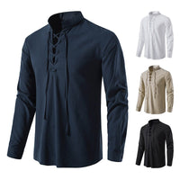 Noa Casual Shirt with Long Sleeve and Lace-Up