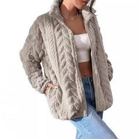 Noa Jacket with Stand Collar and Oversized
