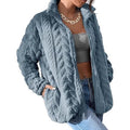 Noa Jacket with Stand Collar and Oversized