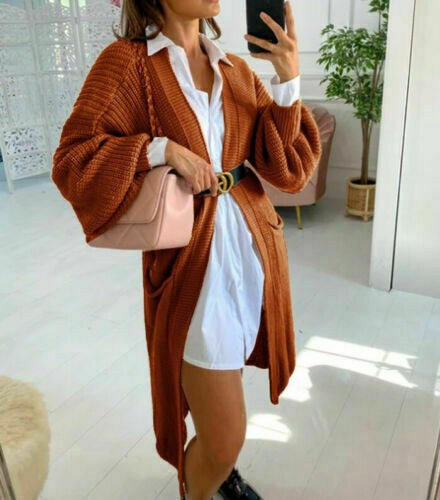 Noa Knit Cardigan with Pockets in Karamell