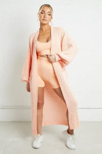 Noa Knit Cardigan with Pockets in Nude