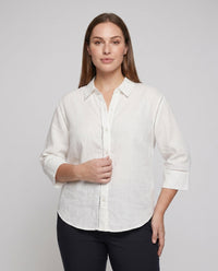 Noa Linen Blouse with Embroidery