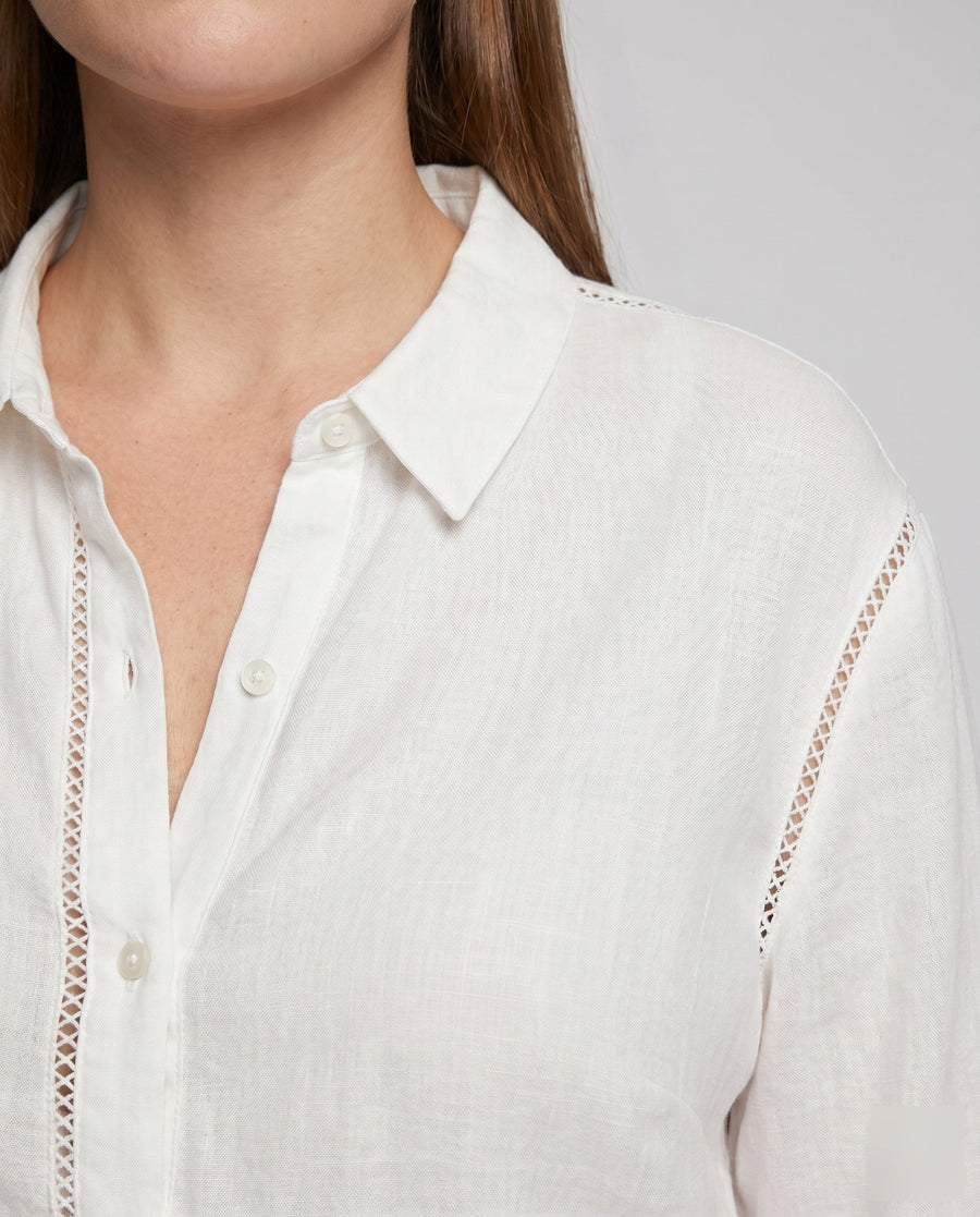 Noa Linen Blouse with Embroidery