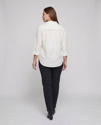 Noa Linen Blouse with Embroidery