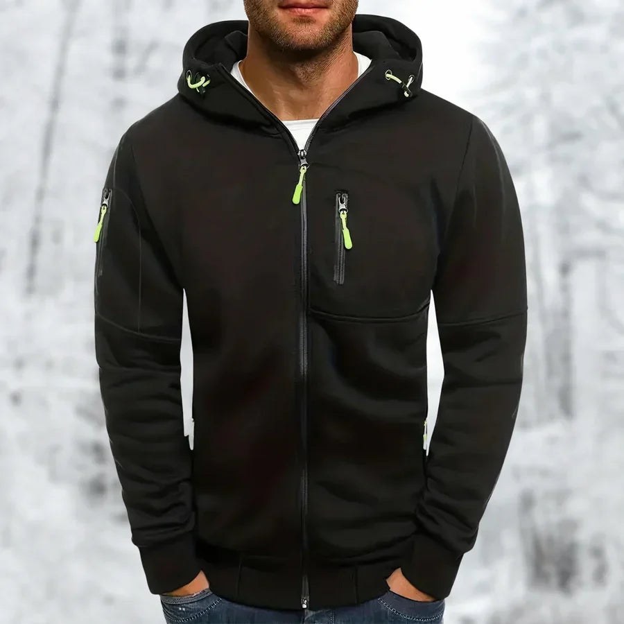 Noah Jacket with Hood in Black
