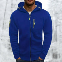 Noah Jacket with Hood in Blue