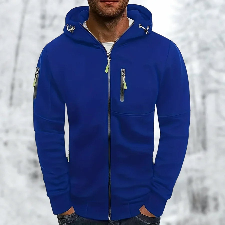 Noah Jacket with Hood in Blue