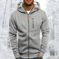 Noah Jacket with Hood in Light Grey