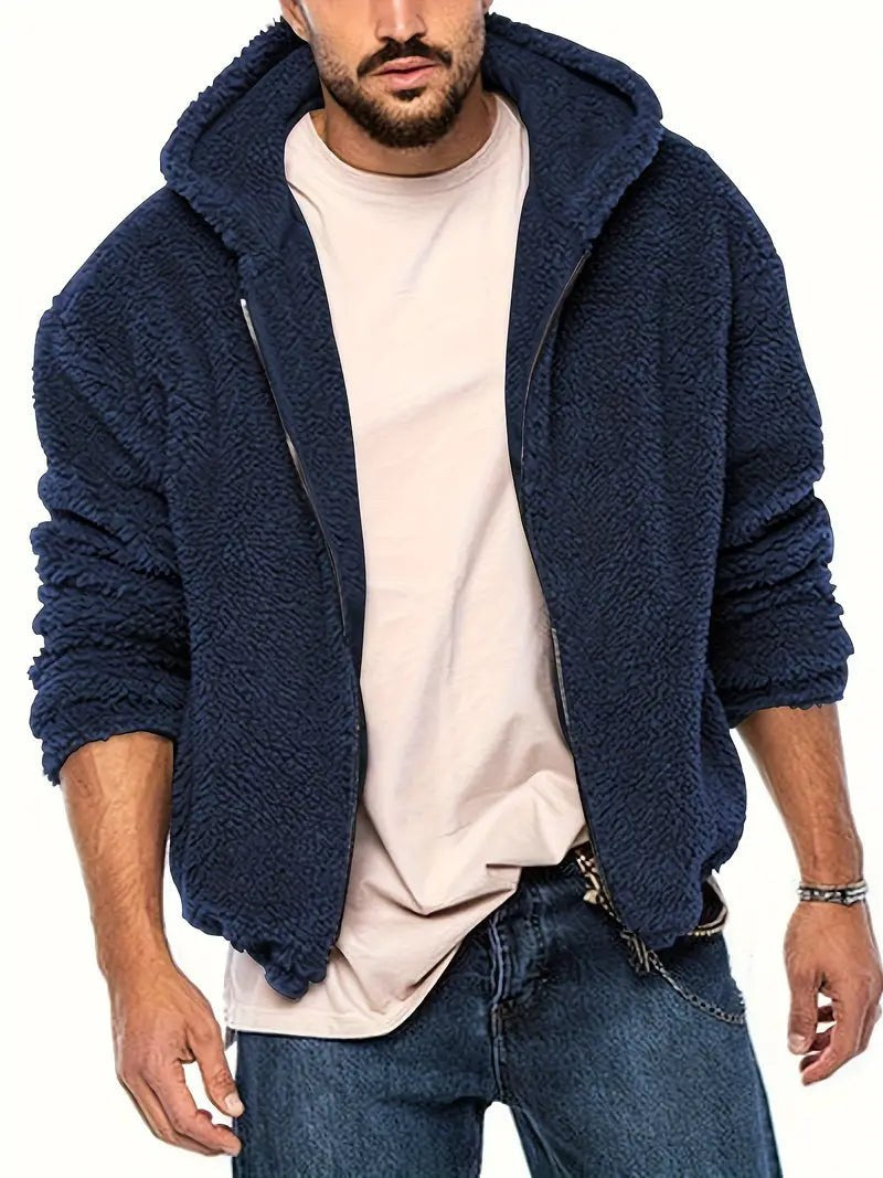 Noah Jacket with Zip Front in Navy