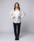 Noelle Airy Linen Blouse with Chest Pocket