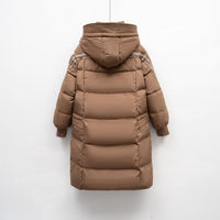 Noelle Coat with Pockets and Hood in Khaki