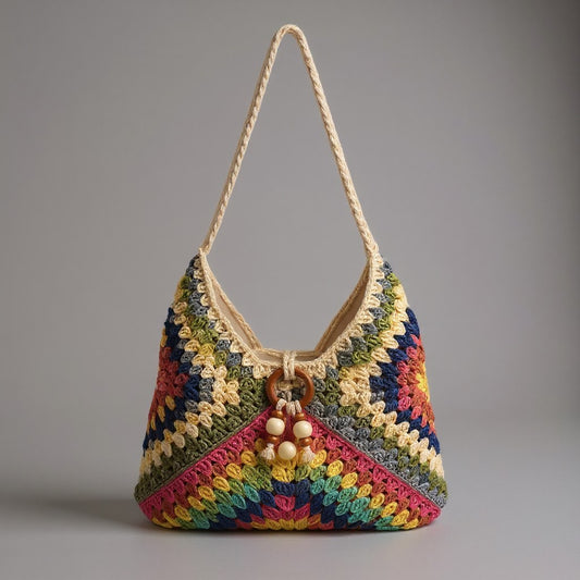 Noelle Crochet Carryall in Marina