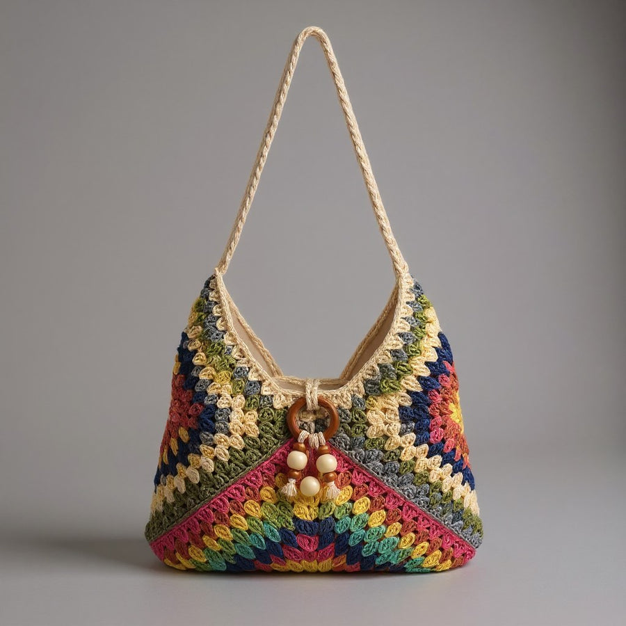 Noelle Crochet Carryall in Marina