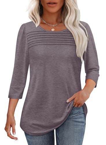 Noelle Elegant Top in Dark Grey