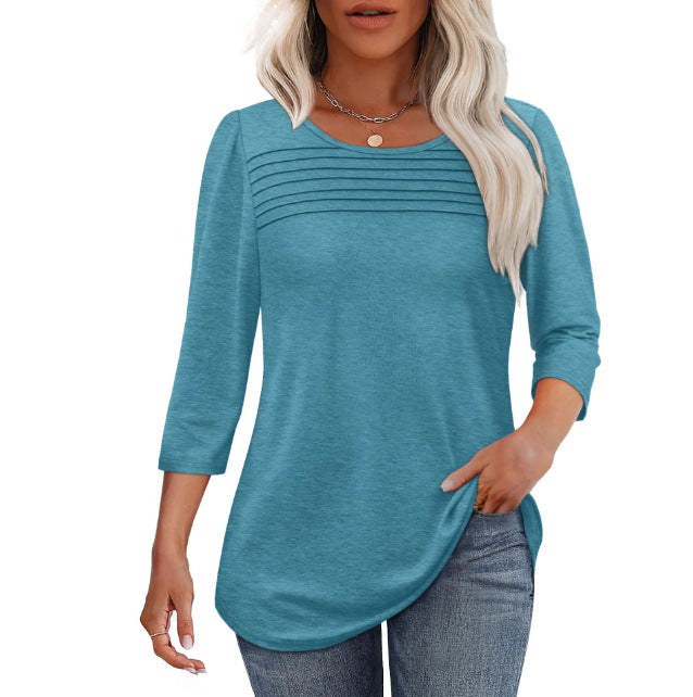 Noelle Elegant Top in Peacock Green