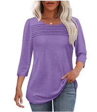 Noelle Elegant Top in Purple