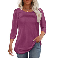 Noelle Elegant Top in Purpurrot