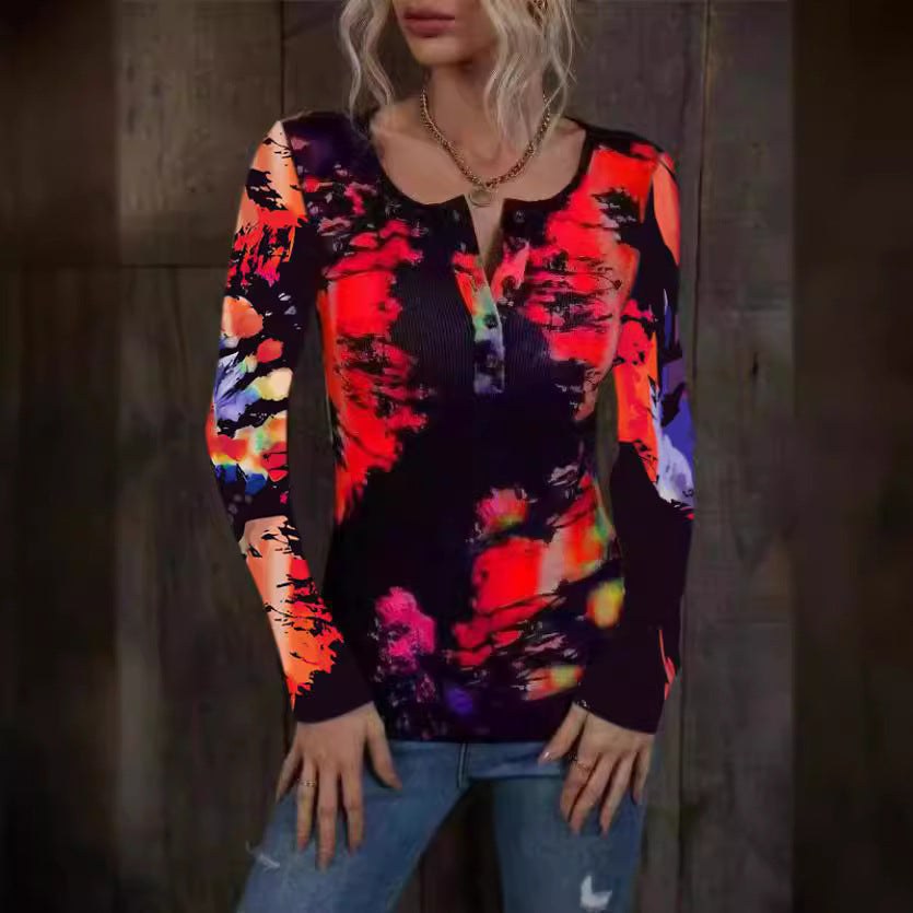 Noelle Shirt with Long Sleeve in Dark Purple