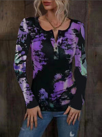 Noelle Shirt with Long Sleeve in Dark Purple