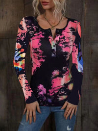 Noelle Shirt with Long Sleeve in Pink