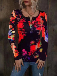Noelle Shirt with Long Sleeve in Red