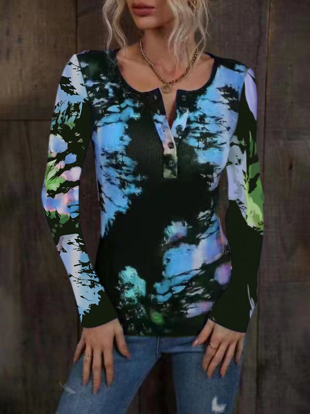 Noelle Shirt with Long Sleeve in Sky Blue