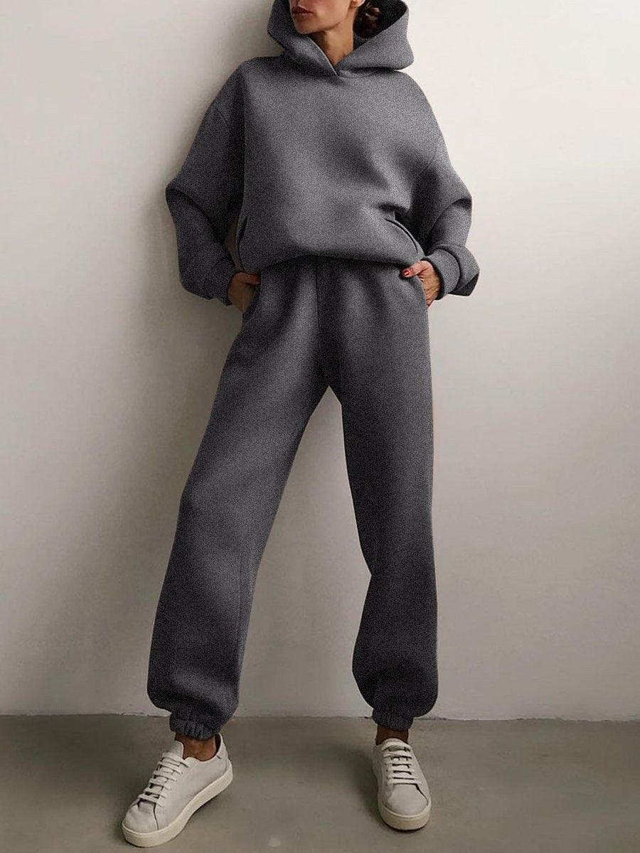 Noelle Suit with Oversized in Dark Grey