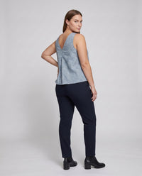 Nora Elegant Linen Top with V-Neck