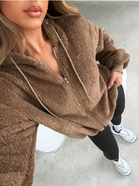 Nora Jacket with Hood in Brown